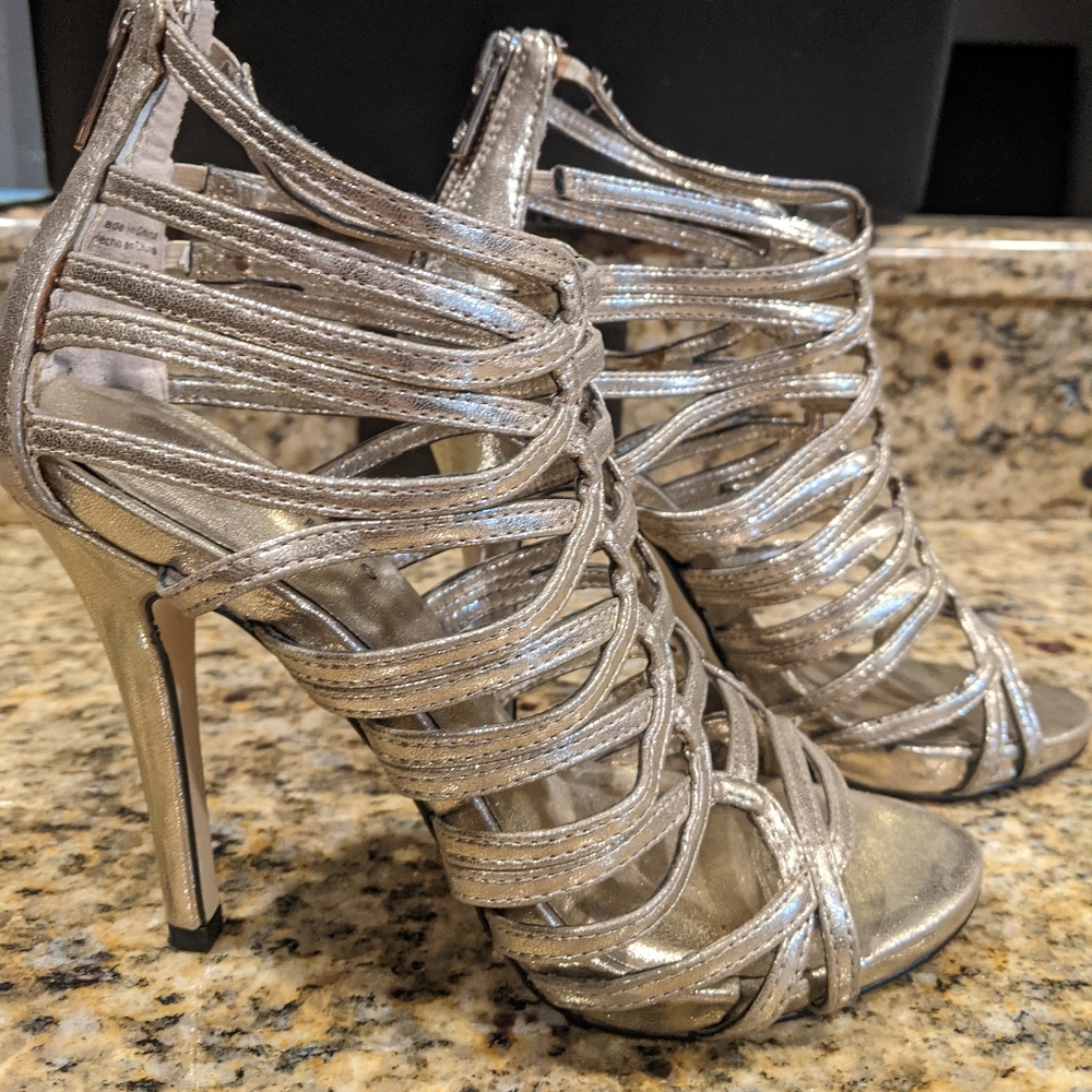 Call It Spring gold metallic heels